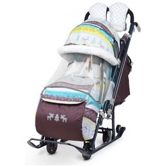 Санки-коляска Nika Ника детям 7-3, Скандинавский бирюзовый