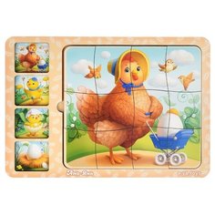 Пазл-сортер "Этапы развития курочки" Ань Янь