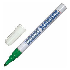 Маркер-краска лаковый (paint marker) MUNHWA "Slim", 2 мм, зеленый, нитро-основа, алюминиевый корпус, SPM-04