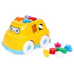 Машинка каталка автобус игрушка желтаяс фигурками 25.5x16.5 см технок / игрушки для песочницы / машинка игрушка / автобус лол / фигурки / фигурка / сортер для малышей / сортер для детей / сортеры / сортеры для малышей / домашние животные фигурки