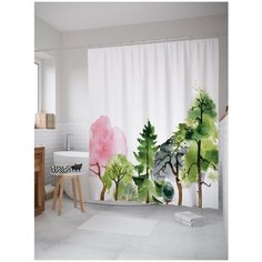 Штора для ванной JoyArty Деревья на любой вкус 180х200 (sc-15845)