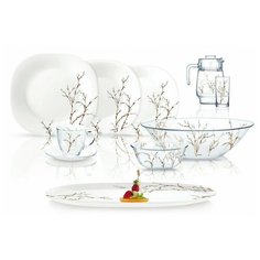 Столовый сервиз CARINE HANA WHITE 46 предметов 6 персон Luminarc