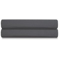 Простыня на резинке из сатина темно-серого цвета из коллекции Wild Tkano