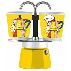 Гейзерная кофеварка Bialetti Mini Express (2 чашки), желтый