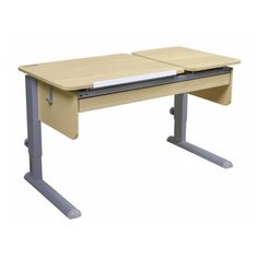 Стол детский Астек-Элара Твин-2 с ящиком 115x58 см береза/береза/серый