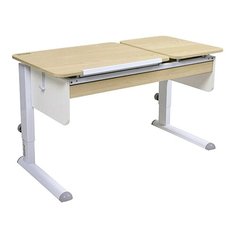 Стол детский Астек-Элара Твин-2 с ящиком 115x58 см береза/белый/белый