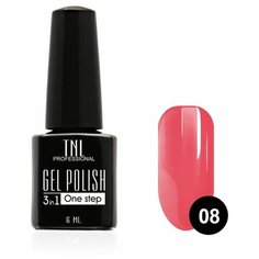 Гель-лак 3 в 1 TNL Professional One step, 6 мл, №08 - красная карамель
