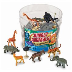 Learning Resources развивающая игрушка "Фигурки для счета. Животные джунглей", (60 элементов)