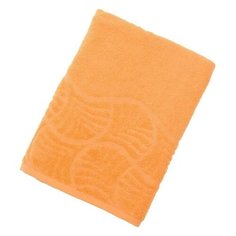 Полотенце махровое банное "Волна", размер 70х130 см, 300 г/м2, цвет оранжевый ДМ