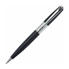 Ручка подарочная шариковая PIERRE CARDIN (Пьер Карден) "Baron", корпус черный, латунь, лак, хром, синяя, PC2200BP