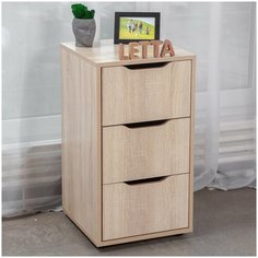 Комод Прага 3 ящика Дуб сонома 400х732х410 Letta