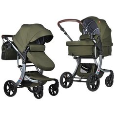 Коляска трансформер Aimile Original New Silver (Хаки NDS-3) Farfello