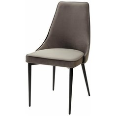 Стул NEPAL-P ( 4 шт. ) мягкий, для кухни, для гостиной, велюр, цвет - графит, на черном металлическом каркасе, со спинкой / #14 / (М Сити) M-City