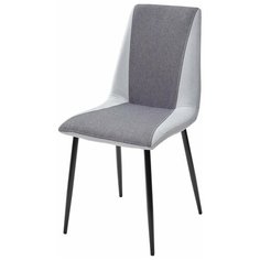 Стул KRAKOV ( 4 шт. ) мягкий, для кухни, для гостиной, цвет темно-серый, на черном металлическом каркасе, со спинкой, ткань / PF-30/PF-34 / (М Сити) M-City