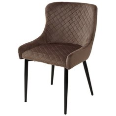 Стул SORREL ( 2 шт. ) мягкий, для кухни, для гостиной, велюр, цвет - латте, на черном металлическом каркасе, со спинкой / BLUVEL-38 / (М Сити) M-City