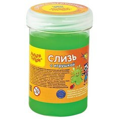 Лизун Мульти-Пульти с игрушкой, 200 мл салатовый