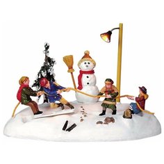 Фигурка LEMAX композиция Кто кого? 12 х 20 х 11 см белый/бежевый