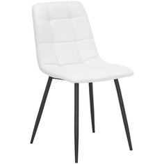 Стул Leset Скай металл Черный/экокожа Белая