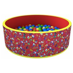 Детский бассейн ROMANA Веселая поляна (ДМФ-МК-02.51.02) красный