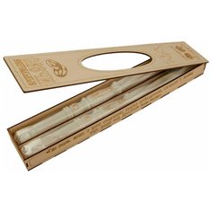 Свечи венчальные Чехов/ парафин белые/ деревянная коробка Орландо