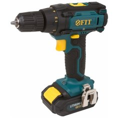 Дрель-Шуруповерт Акк. 14,4 В; 0-450/1550 об/мин; 23,0 Нм; 1 (Li-Ion) 1,3 Ач; 1,5 ч.; рез. накл.; коробка FIT F.It