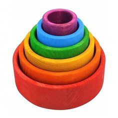 Пирамидка Стаканчики окрашенные Wood Fun