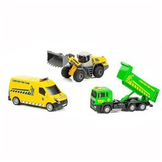 Набор строительной техники, 3 машинки, 18см, Dickie Toys