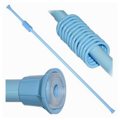 Карниз в ванну Европласт раздвижной 110-220 см, стальной голубой