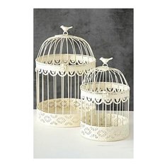 Декоративная птичья клетка фредерика, металл, белая, 30 см, 40 см, Boltze 3903500-набор
