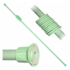 Карниз в ванну Европласт раздвижной 110-220 см, стальной салатовый