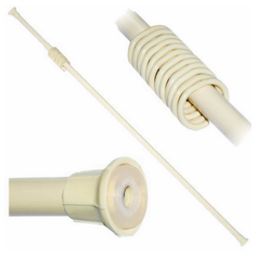 Карниз в ванну Европласт раздвижной 110-220 см, стальной бежевый