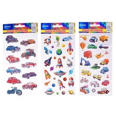 Декоративные наклейки объёмные, 3 дизайна, размер в упаковке 10*23см. Centrum