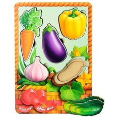 Пазл-сортер "Вкладыши больше-меньше" Корзинка с оващами-1" Ань Янь