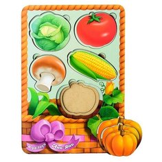 Пазл-сортер "Вкладыши больше-меньше" Корзинка с оващами-2" Ань Янь