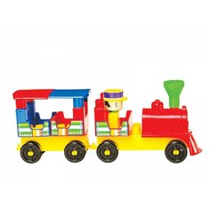 Конструктор детский технок волшебный паровозик / конструктор для мальчиков / развивающие игрушки / железная дорога / поезд