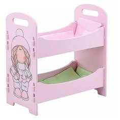 Двухъярусная кровать для кукол "Косичка" серия "Бусинки" до 32 см Коняша