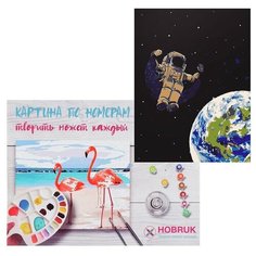 Набор для творчества "Рисование по номерам" "Космонавт на орбите" 30*40см. Hobruk