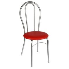 Стул "Элегия" Серебристый металлик/красный 3415564 Клик Мебель