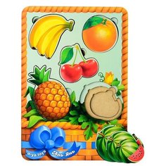 Пазл-сортер "Вкладыши больше-меньше" Корзинка с фруктами-1" Ань Янь