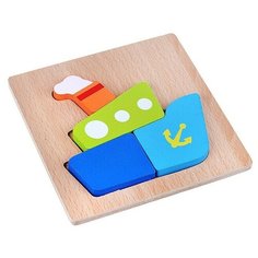 Пазл-вкладыш "Кораблик объемный" Щепочка