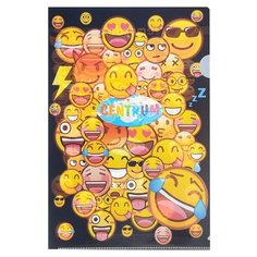 Папка-уголок "Смайлы", формат А4, пластиковая, "L" - тип, толщика 0,18мм Centrum