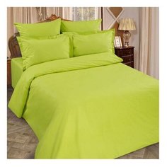 Простыня евро Цвет эмоций лайм 200х217см,100% хлопок, поплин 7046344 Традиция