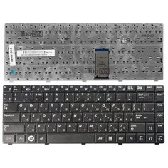 Клавиатура для ноутбука Samsung R425, R467, R465, R463, R420, R428, R429, R468, R470 Series. Плоский Enter. Черная, без рамки. PN: BA59-02490C. Top On