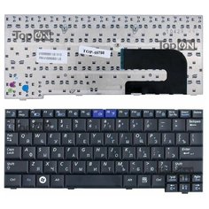 Клавиатура для ноутбука Samsung NC10, N110, N130, N140 Series. Плоский Enter. Черная, без рамки. PN: BA59-02697D, CNBA5902419QBIL. Top On