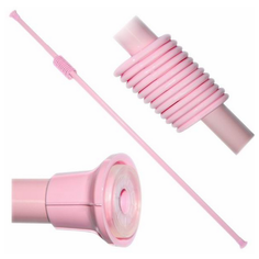 Карниз в ванну Европласт раздвижной 110-220 см, стальной розовый