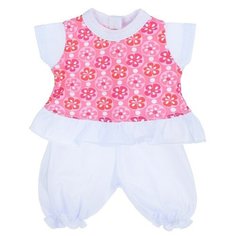 Одежда для куклы 30-33 см Кофточка и бриджи цветочек Куклапупс