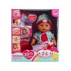 311514 Пупс озвуч барто А. Оленька 30см,пьет, писает, закр глаза, в комп 4акс,в к. карапуз в к.12шт