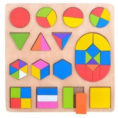 Пазл-вкладыш "Фигуры" вид 2, в пленке Щепочка