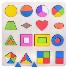 Пазл-вкладыш "Фигуры" вид 3, в пленке Щепочка