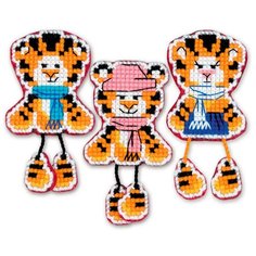 1957АС Набор для вышивания Риолис Магниты Тигрята 5*9,5см